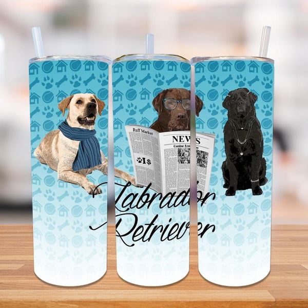 20oz Skinny Straight DOG DESIGNER Tumblers HQ-R33