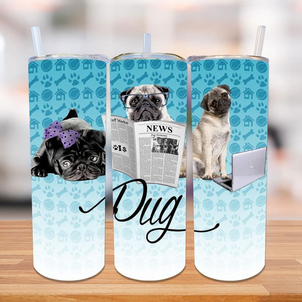 20oz Skinny Straight DOG DESIGNER Tumblers HQ-R33