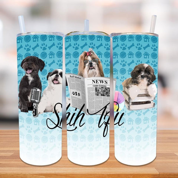 20oz Skinny Straight DOG DESIGNER Tumblers HQ-R33