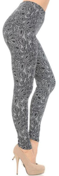 2380 Petals All Over PREM LEGGINGS HQ-BB R SO