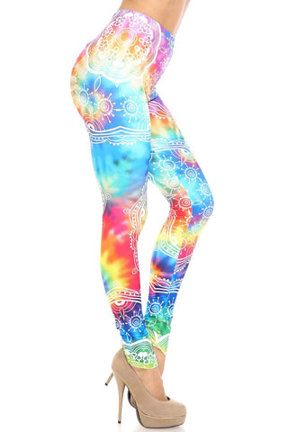 2506 Rainbow TD Mandala PREM LEGGINGS HQ-E31B