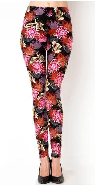281 Japanese Crane LEGGINGS HQ-GO