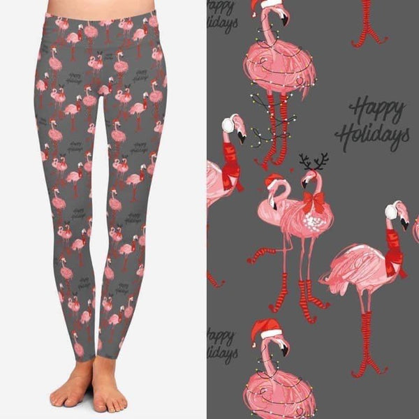 285 Merry Flamingo DESIGNER LEGGINGS HQ-BBOKDS