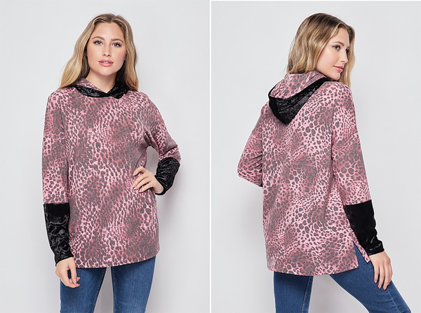 30020 4/4S LEO PINKS Safari DBL HOODIE HQ-C43B
