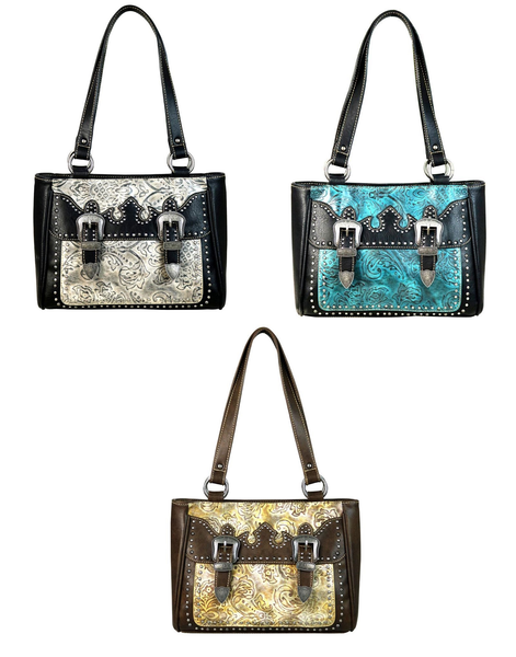 6873 Double Buckle Tote HQ-Z99