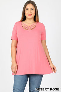 4685 1/4S Triple Lattice TOP in DESERT ROSE JV-SOLD OUT