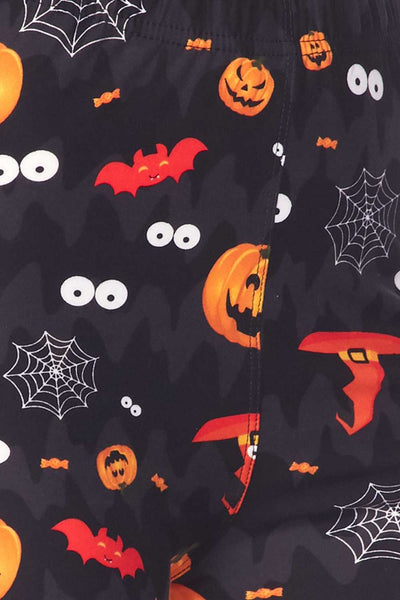 6014 Hallow Pumpkins & Webs LEGGINGS HQ-BB