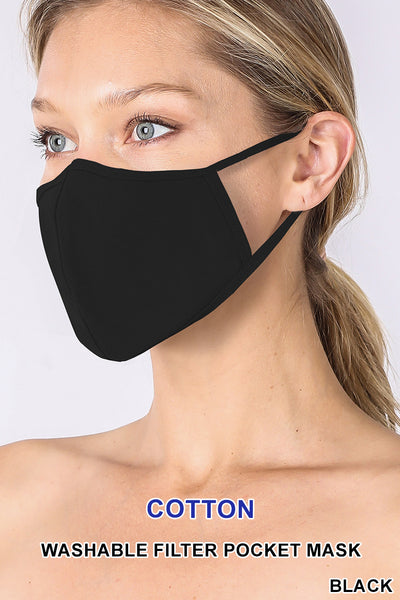 9906 Cotton Lined Masks w Filter Pocket