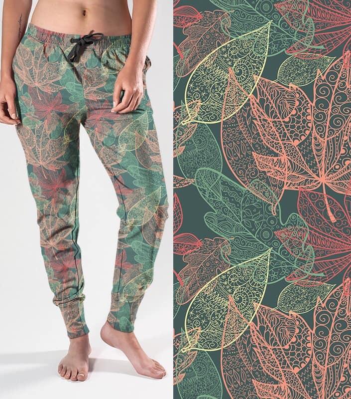 7084 Screened Leaf DESIGNER JOGGERS HQ-I26C