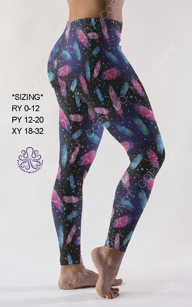 7096 More Feathers DESIGNER LEGGINGS HQ-BBOK