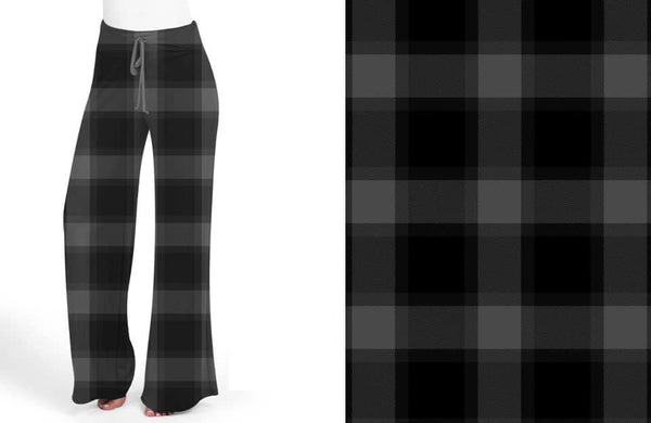 7125 Black & Grey Plaid DESIGNER LOUNGERS HQ-BB