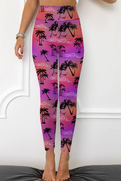 7165 Sunset Palms DESIGNER LEGGINGS HQ-J39C