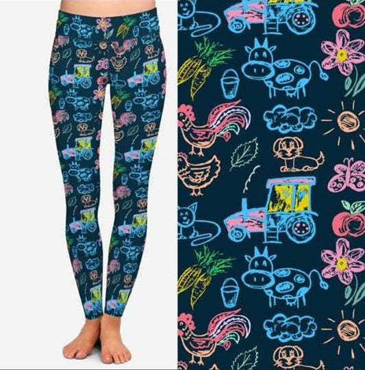 7176 Funny Farm DESIGNER LEGGINGS HQ-E16A G