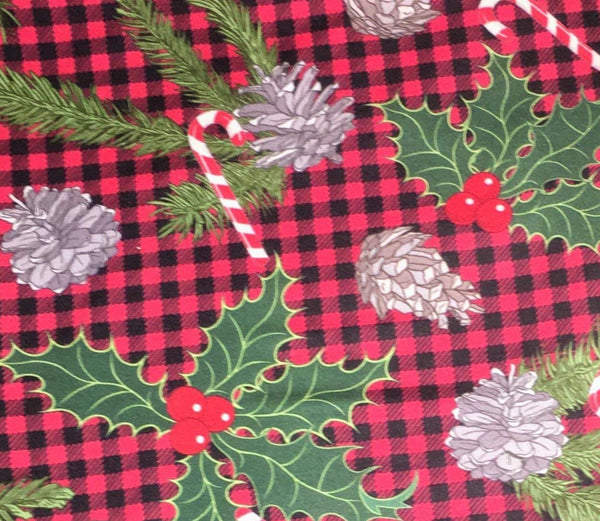 7177 Plaid Christmas Canes DESIGNER LEGGINGS HQ-E35