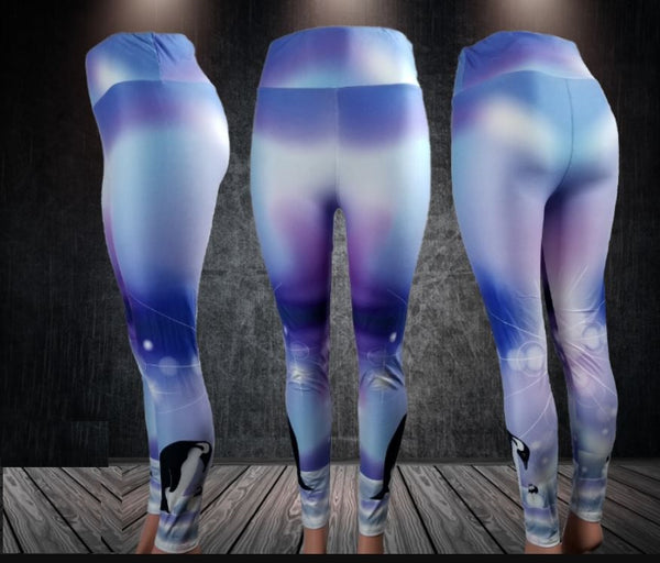 7359 Northern Lights-Penguins DESIGNER LEGGINGS HQ-BBOKDS