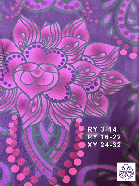 7385 Deep Purple Floral DESIGNER LEGGINGS HQ-BBOK