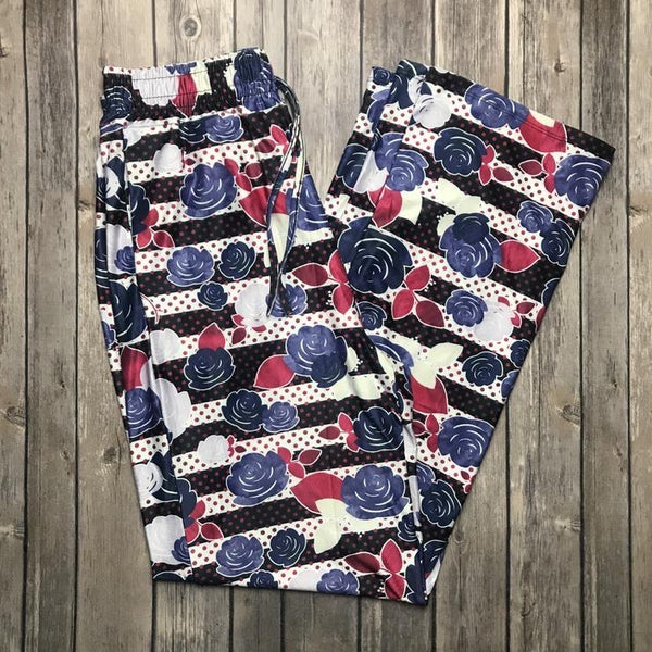 7428 Floral With Stripes DESIGNER LOUNGERS HQ-BB R