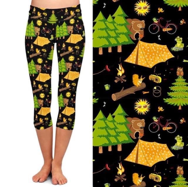 7433 Camping With A Bear DESIGNER LEGGINGS HQ-BBOK