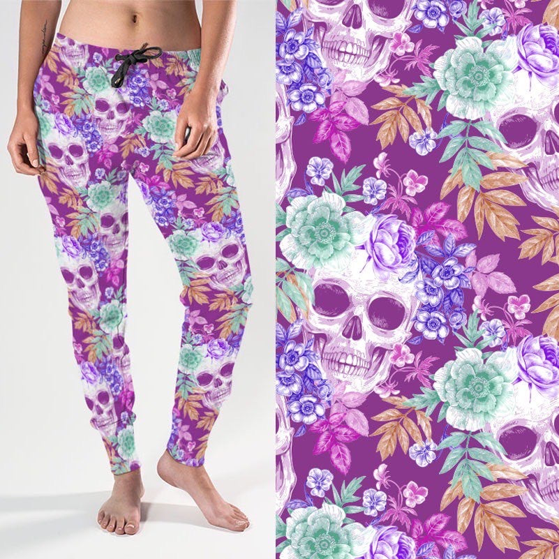 7457j Pastel Skulls DESIGNER JOGGERS HQ-BBOK