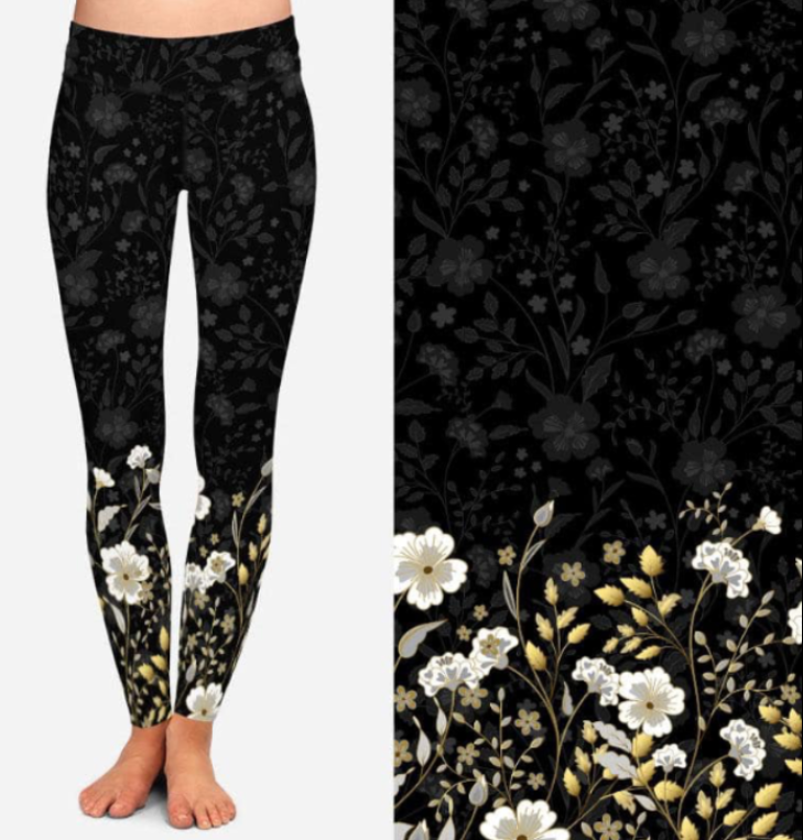 7478 Field of Flowers DESIGNER LEGGINGS HQ-BBOK
