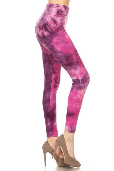763 Purple Pink TIe Dye LEGGINGS HQ-Z99