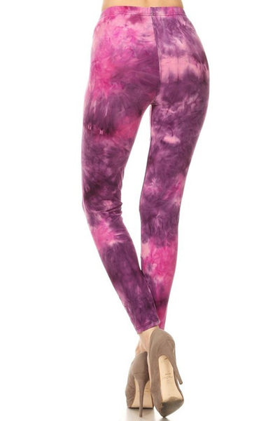 763 Purple Pink TIe Dye LEGGINGS HQ-Z99