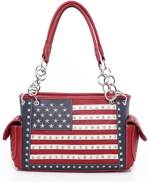 1456 Montana West 2pc Set Satchel & Wallet American Pride
