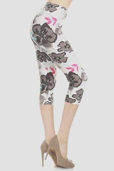 852 Floral Tones on Blue LEGGINGS HQ-Z99