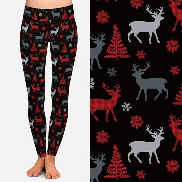 9052 Xmas Deer Trio DESIGNER LEGGINGS HQ-BBOKDS SO