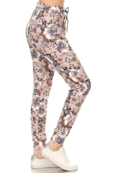 912j Smoky Mocha Floral JOGGERS HQ-AA3C