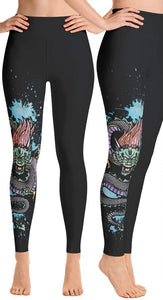 9148 Tattoo Dragon DESIGNER LEGGINGS HQ-P19