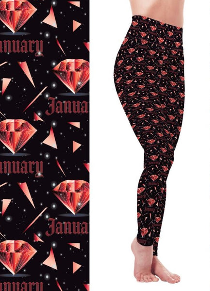 9389 My Birthday Is In January DESIGNER LEGGINGS HQ-PBB