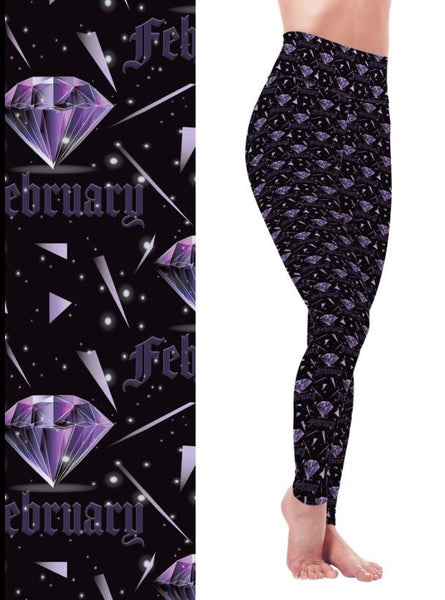 9390 My Birthday Is In February DESIGNER LEGGINGS HQ-PBB