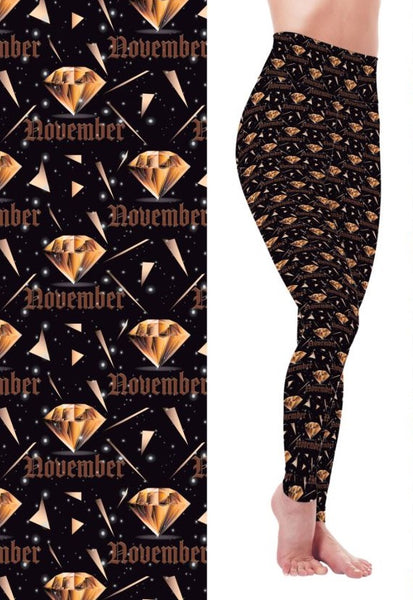 9395 My Birthday Is In November DESIGNER LEGGINGS HQ-PBB