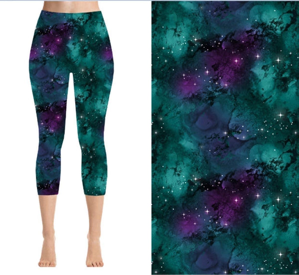 9398 Green Marble Galaxy DESIGNER LEGGINGS HQ-BBOK SO