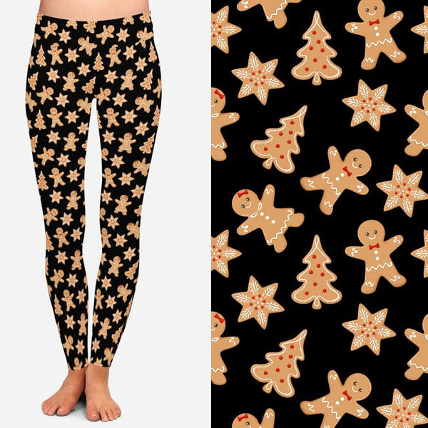 9456 Gingerbread Cookies DESIGNER LEGGINGS HQ-BBOKDS