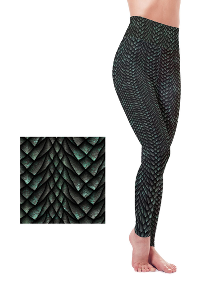9468 Emerald Dragon DESIGNER LEGGINGS HQ-BBOK