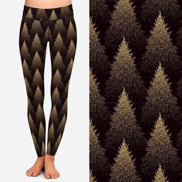 9484 Gold Trees DESIGNER LEGGINGS HQ-BBOKDS SO