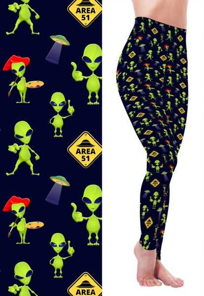9489 Aliens Area 51 DESIGNER LEGGINGS HQ-BBOK SO