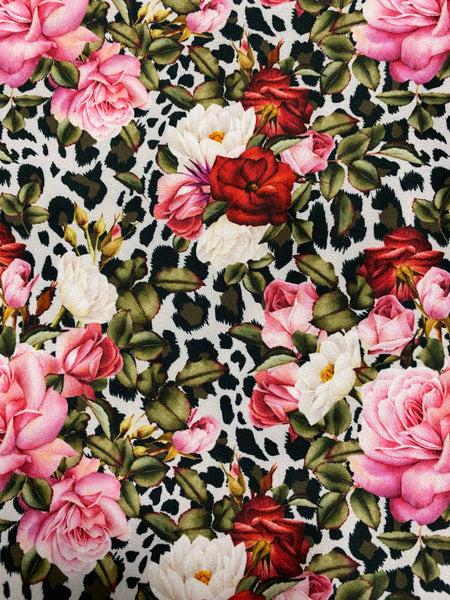 9490c Roses On Cheetah DESIGNER CAPRI HQ-BBOK SOLD OUT