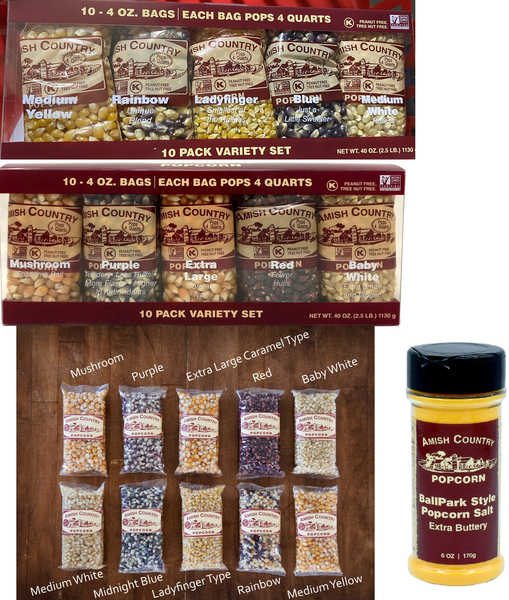 9896 Amish Country Popcorn 10/4oz Variety Pk HQ-N168