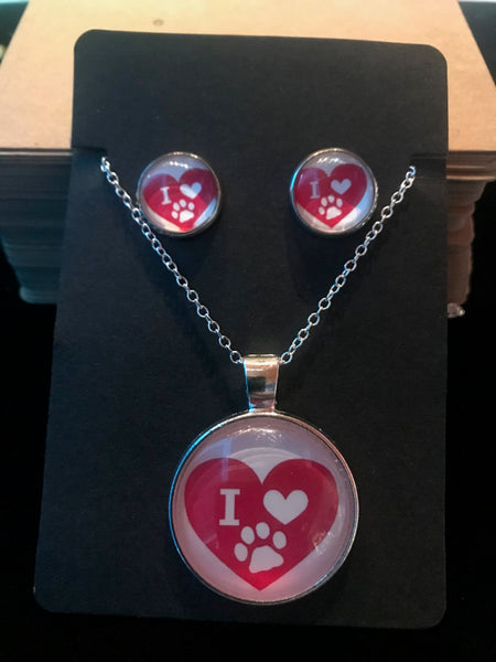 9968 I Heart Fur Babies Jewelry Set