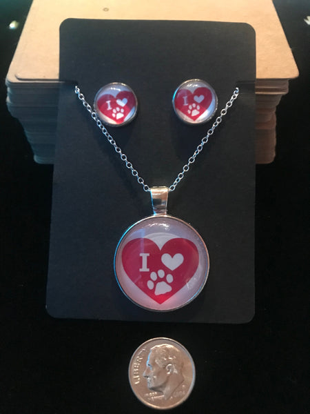 9968 I Heart Fur Babies Jewelry Set