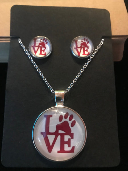 9973 Love Is Spelled With Paws Jewelry Set