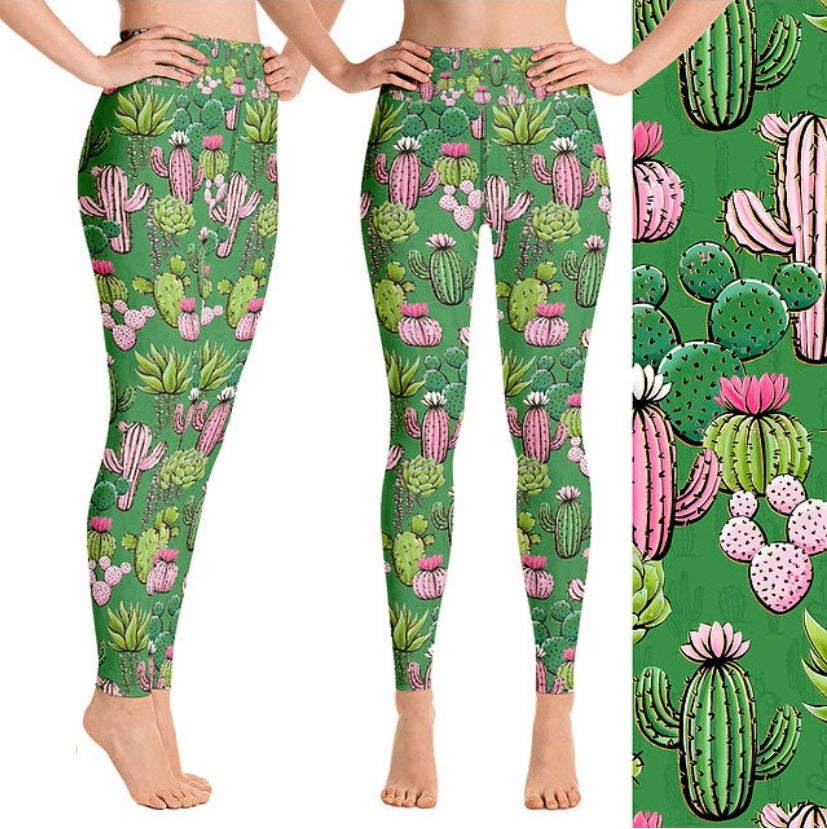 123 Cactus A DESIGNER LEGGINGS HQ-BBOK SO