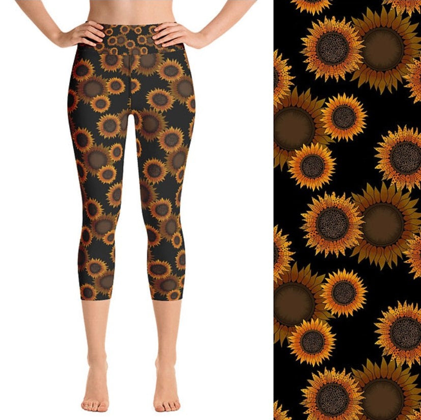 108 Sunflowers A DESIGNER LEGGINGS HQ-BB R SO