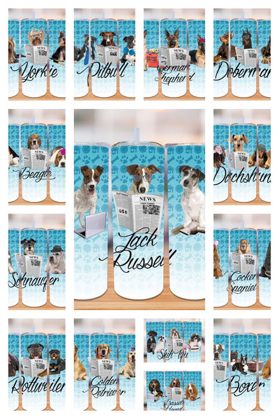 20oz Skinny Straight DOG DESIGNER Tumblers HQ-R33