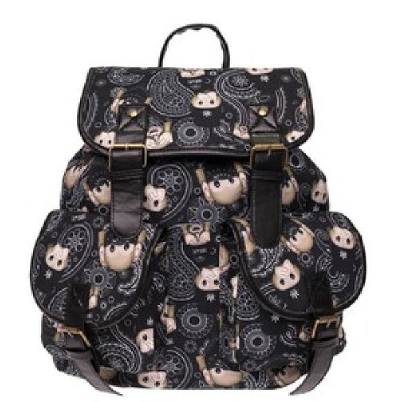 10022 Graphic Print Buckle Flap BackPack HQ-Z99