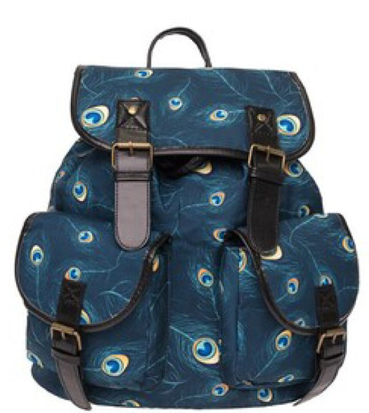 10022 Graphic Print Buckle Flap BackPack HQ-Z99