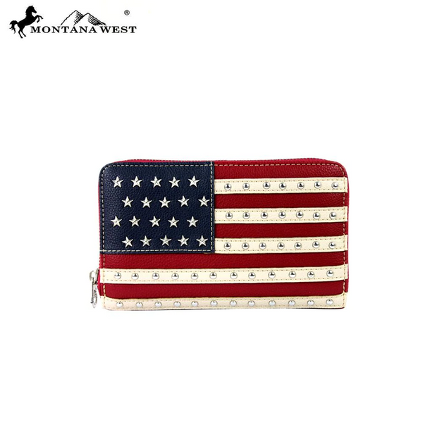 1456 Montana West 2pc Set Satchel & Wallet American Pride